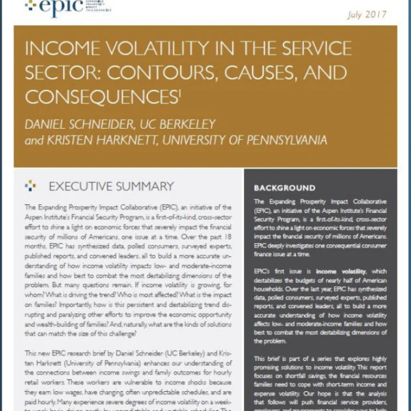 Income Volatility in the Service Sector: Countours, Causes, and, Consequences